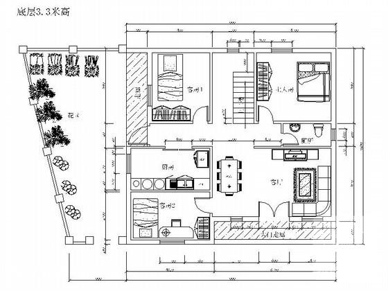 现代风格别墅施工图 - 1