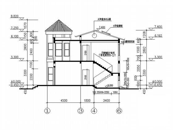 中式别墅建筑施工图 - 3