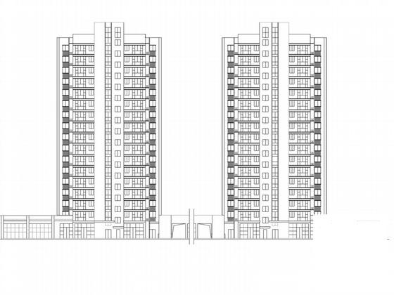 住宅楼建筑平面图 - 1