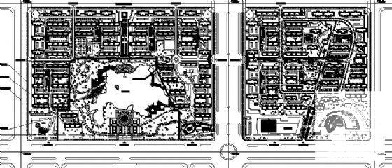 [建筑面积]大型800亩小区规划建筑设计CAD图纸