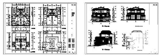 双拼别墅建筑设计图 - 2