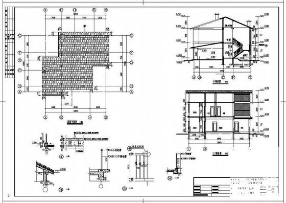 二层别墅建筑施工图 - 1