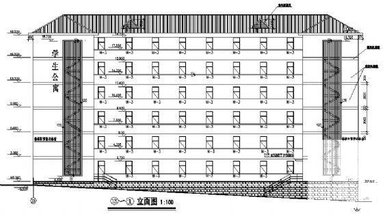 学生公寓楼设计图纸 - 2