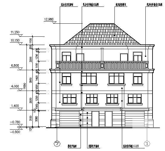 双拼别墅建筑施工图 - 3