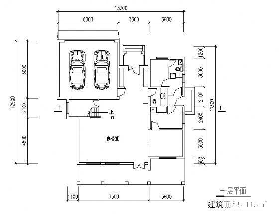 简单别墅平面图 - 4