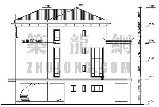 别墅立面施工图 - 1