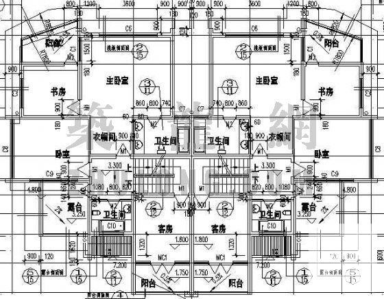 联体别墅建筑施工图 - 4