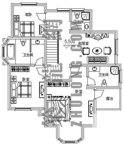 建筑设计图纸小别墅 - 1