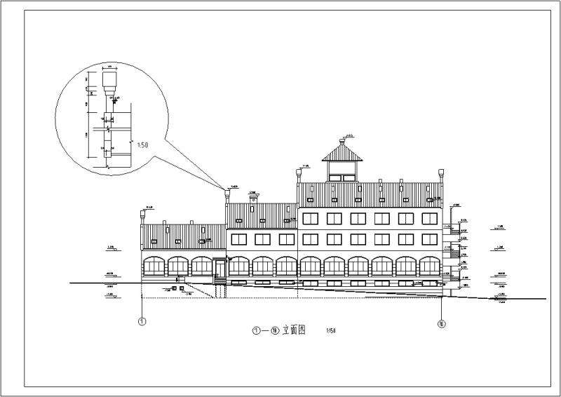 仿古建筑设计施工图 - 1