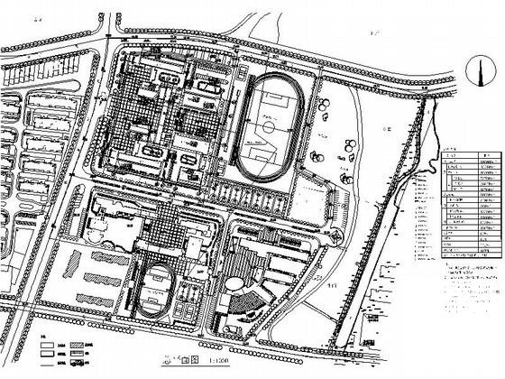 一份科技大学附属中学新校区规划总平面CAD图纸