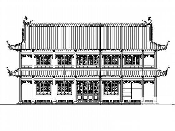 中式风格办公楼建筑 - 1