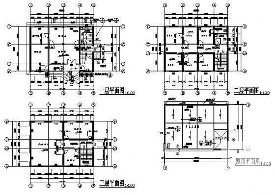 三层办公楼结构 - 1