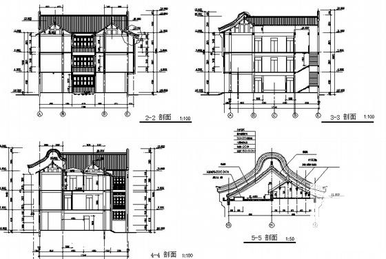 仿古建筑设计施工图 - 1