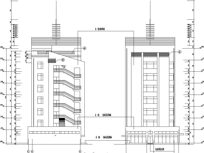 商住综合楼建筑设计 - 5