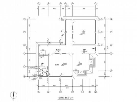 3层中学艺术中心排水施工CAD大样图 - 1