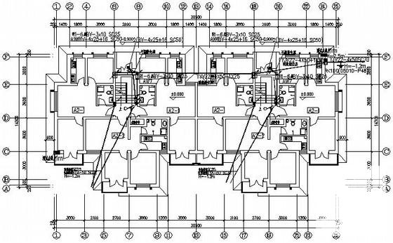 2507平米6层居民住宅楼电气施工CAD图纸 - 2