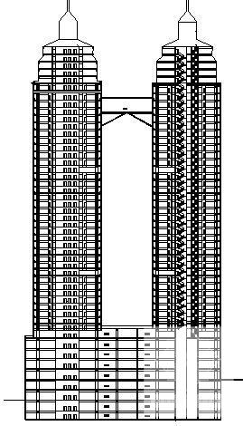 45层双子星大厦强电系统施工CAD图纸（车库） - 1