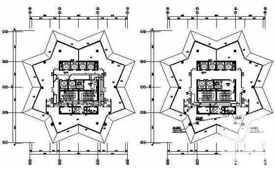 45层双子星大厦强电系统施工CAD图纸（车库） - 4