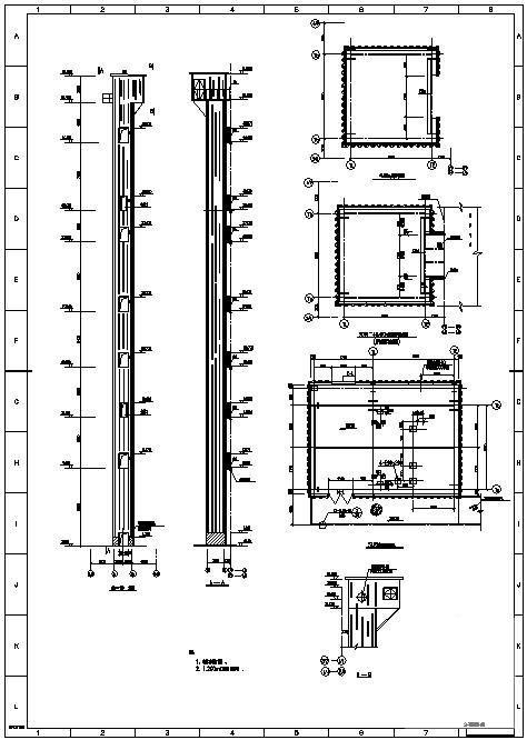 电梯钢结构施工图纸 - 2