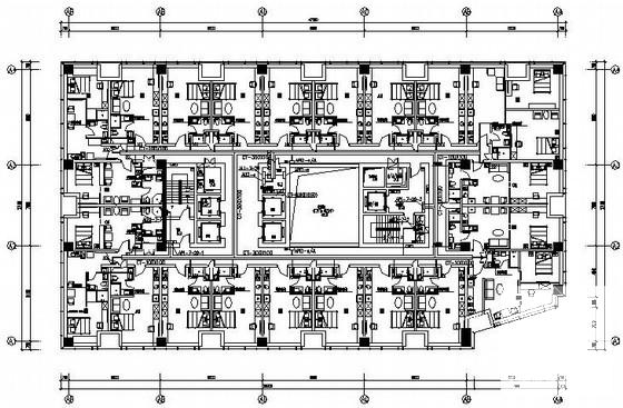 29层商住两用楼强电系统施工CAD图纸（车库） - 2