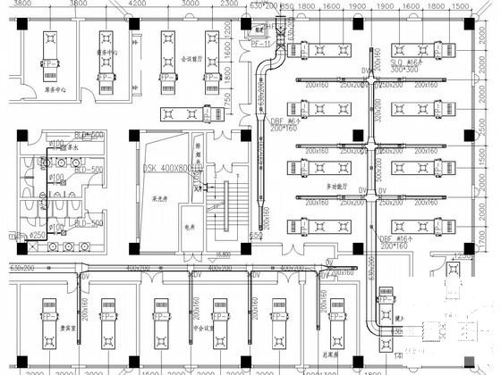 4层商贸城空调通风设计施工CAD图纸 - 3