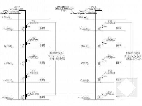 4层商贸城空调通风设计施工CAD图纸 - 4