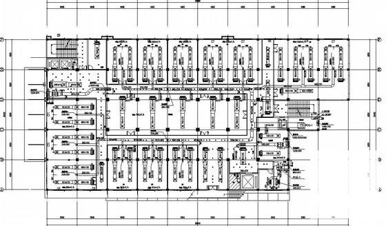 8363平米5层商务中心空调通风CAD施工图纸 - 1