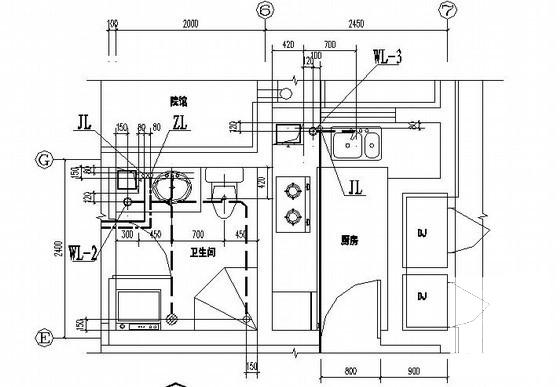 10层花园小区水暖施工CAD大样图 - 2