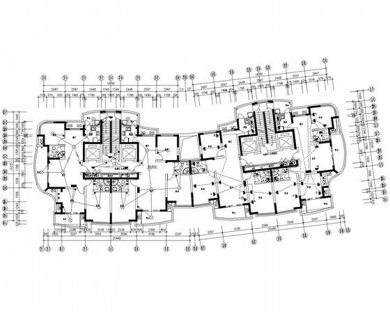 27层商住楼强电施工CAD图纸 - 1