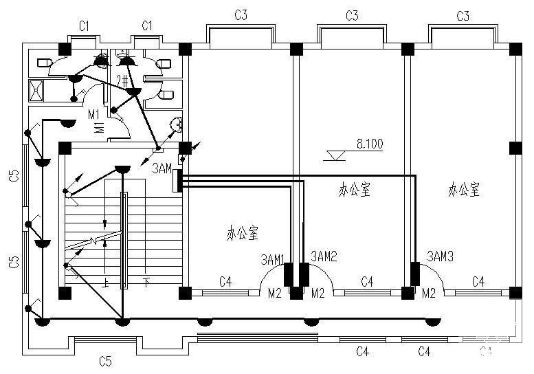 777平米5层公楼电气施工CAD图纸 - 1