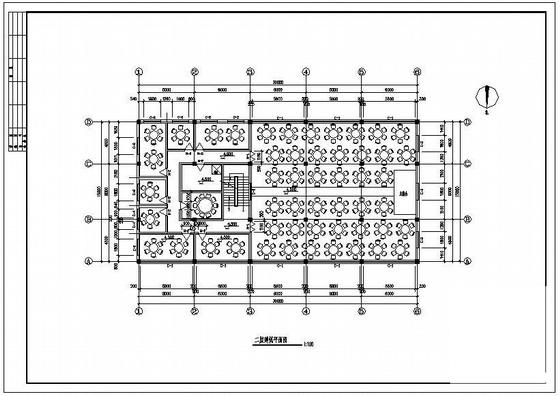 4层框架结构饭店施工CAD图纸（15米*30米） - 2