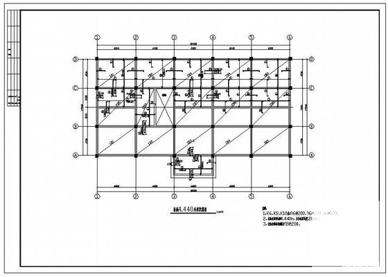 4层框架结构饭店施工CAD图纸（15米*30米） - 3