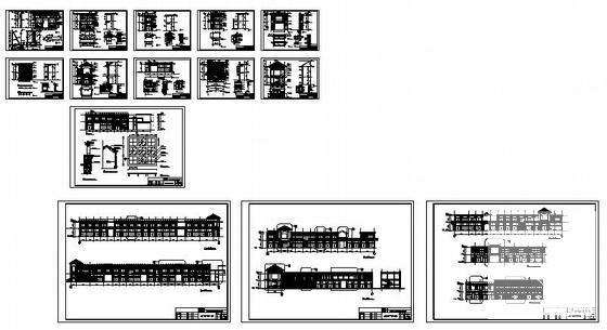 欧陆风格2层娱乐城建筑节点施工CAD图纸 - 4