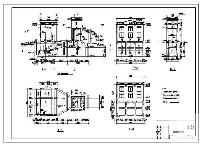 小泵站初设CAD图纸 - 1