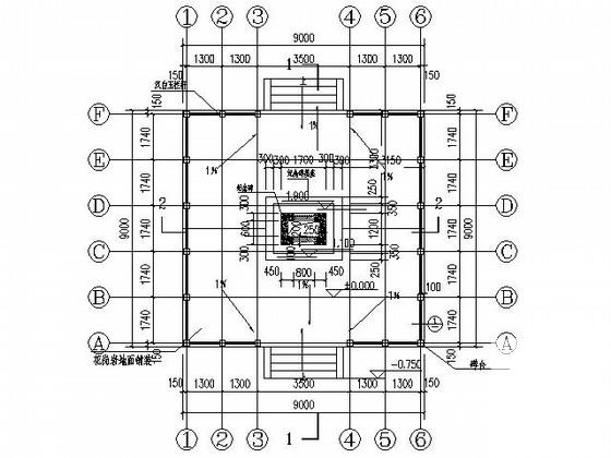 烈士陵园牌坊建筑施工CAD图纸 - 3