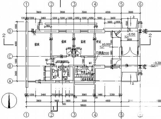 9米高上大附中北大门建筑施工CAD图 - 3