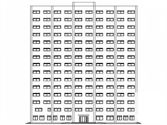 10452平方米15层旅馆建筑扩初CAD图纸 - 1