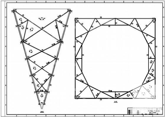 110kV四回路转角塔结构设计施工CAD图纸 - 2