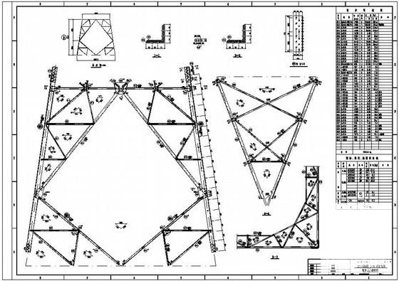 110kV四回路转角塔结构设计施工CAD图纸 - 3