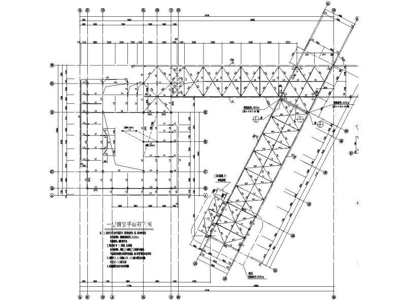 3层钢框架钢斜撑结构规划展示馆全套CAD施工大样图 - 4