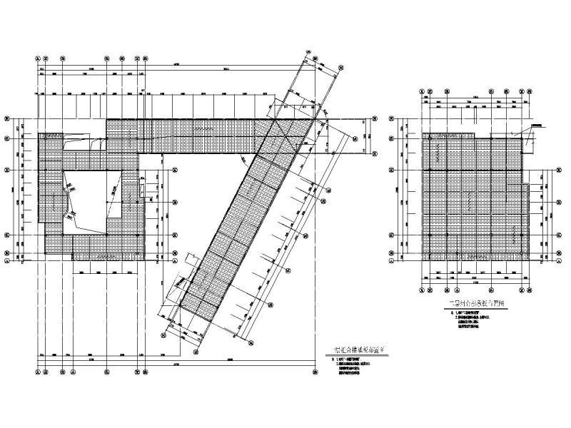 3层钢框架钢斜撑结构规划展示馆全套CAD施工大样图 - 5