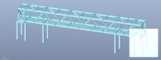 钢桁架人行天桥 - 1