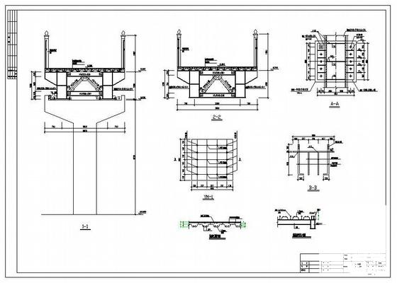 环形人行钢天桥结构CAD图纸（总共6张CAD图纸） - 2
