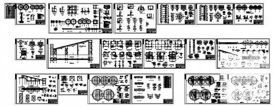 水泥公司原料调配站及输送结构设计CAD施工图纸 - 1