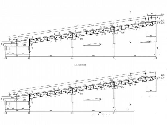 45米胶带机通廊结构施工CAD图纸 - 1
