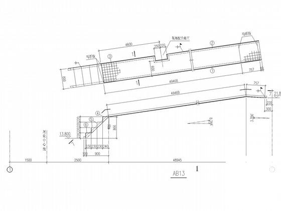 45米胶带机通廊结构施工CAD图纸 - 3
