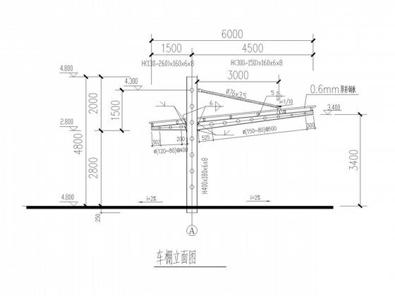 钢结构车棚施工图纸 - 2