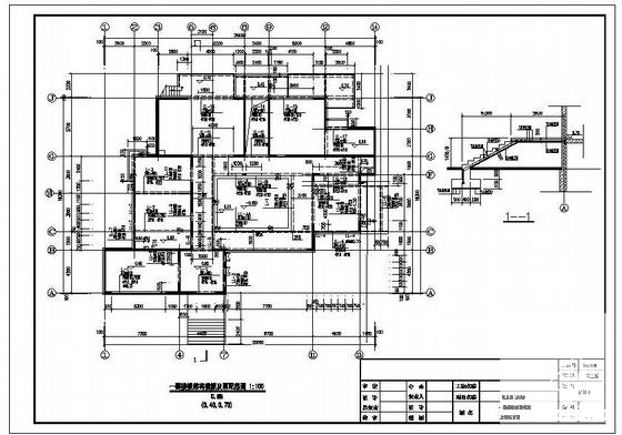 两层半剪力墙结构俱乐部附属房结构CAD施工大样图 - 1