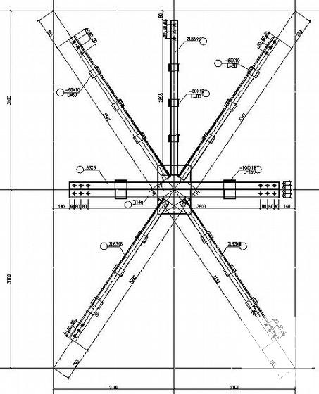 混合井井架结构施工CAD大样图（高耸结构，共17张） - 1
