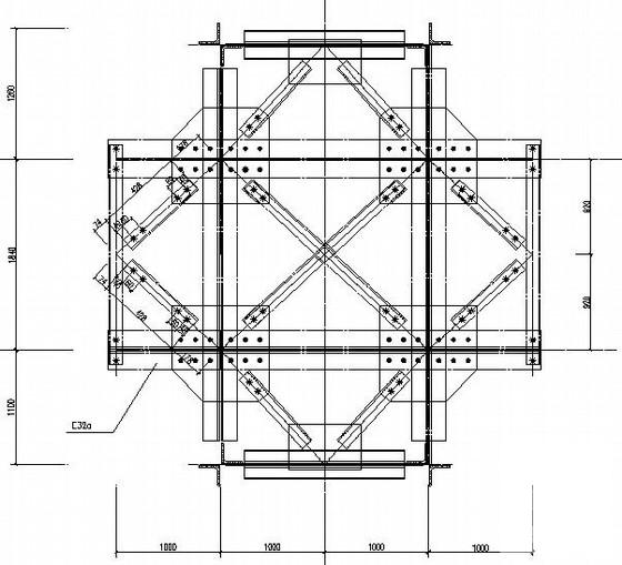 混合井井架结构施工CAD大样图（高耸结构，共17张） - 2